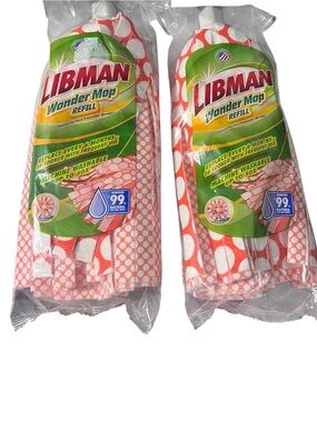 Libman Wonder Mop Refill 3 Pack Microfiber Gripstrips Machine Washable